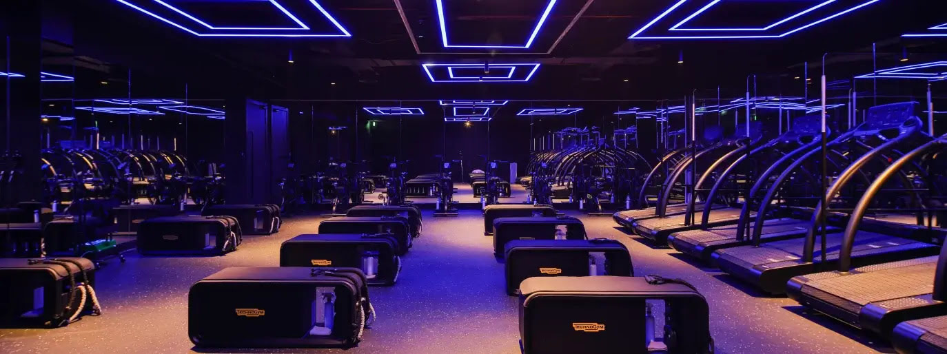 Gym fit-out Dubai 2026 - commercial fitness centre interior design and construction by Dufit Interiors